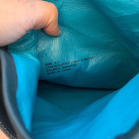 Anthro MATIKO Blue Leather Boots - Picture 4 of 13